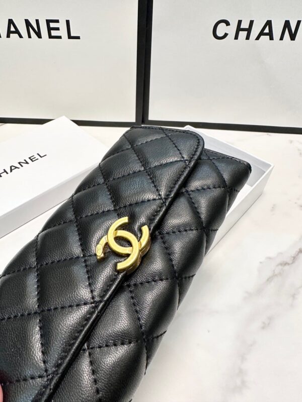 CHANEL LONG FLAP WALLET BLACK 19CM - Image 7