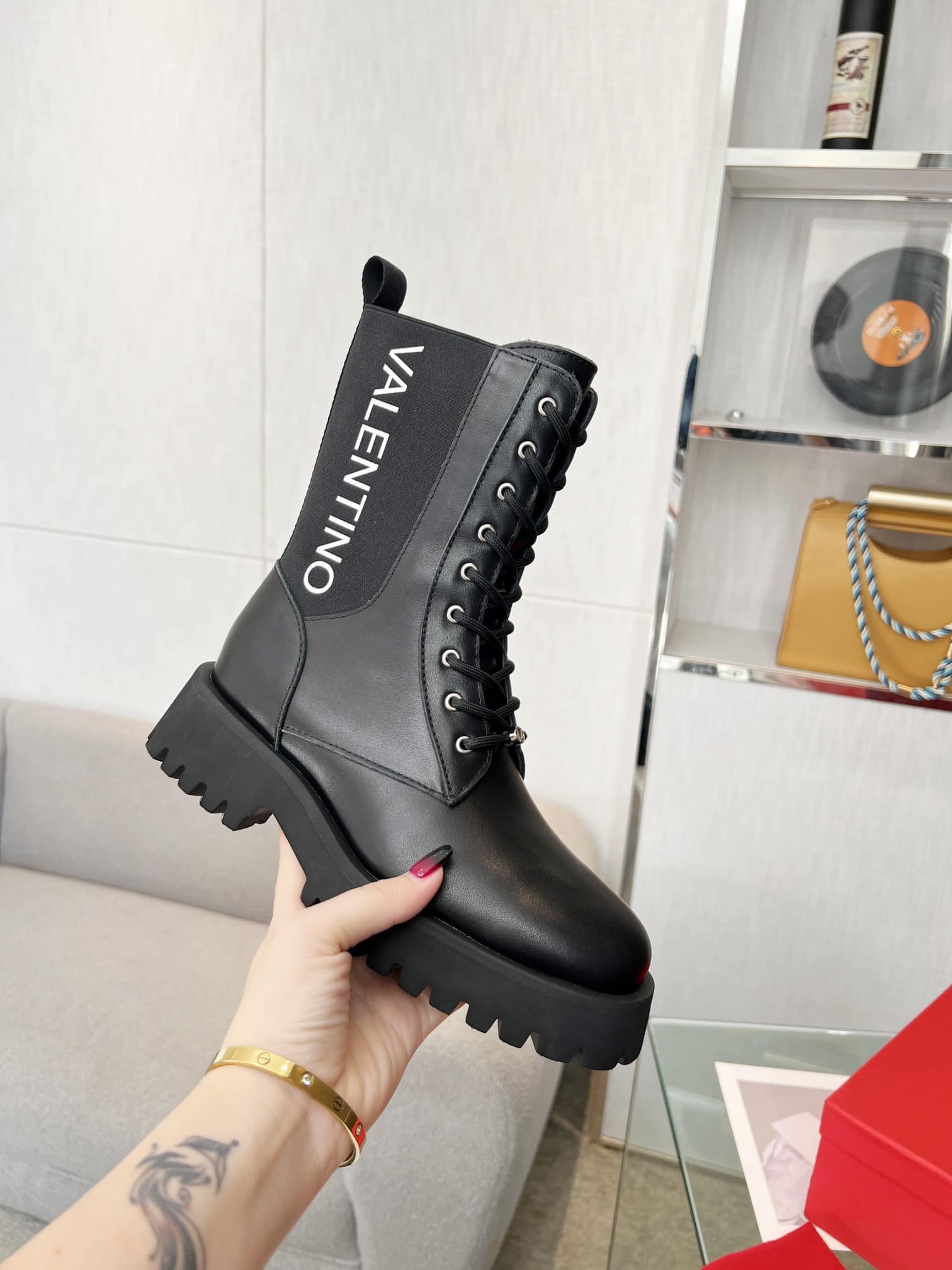 VALENTINO GARAVANI COMBAT BOOT BLACK - Image 2