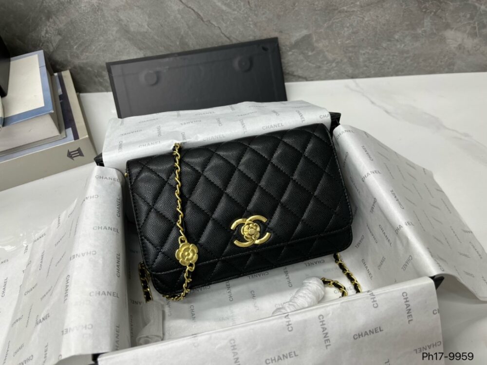 CHANEL WALLET WITH STRAP BLACK 19CM AP3580 B14320 94305 - Image 3