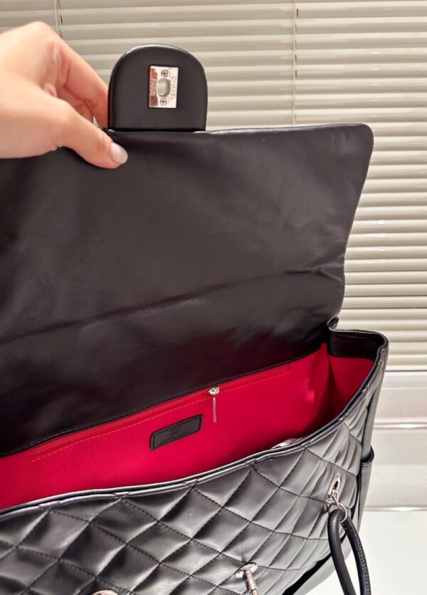 CHANEL CAMBON FLAP TOTE QUILTED LEATHER BLACK 36CM - Image 10