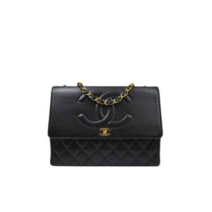 CHANEL TIMELESS CC FLAP MAXI BLACK 31CM