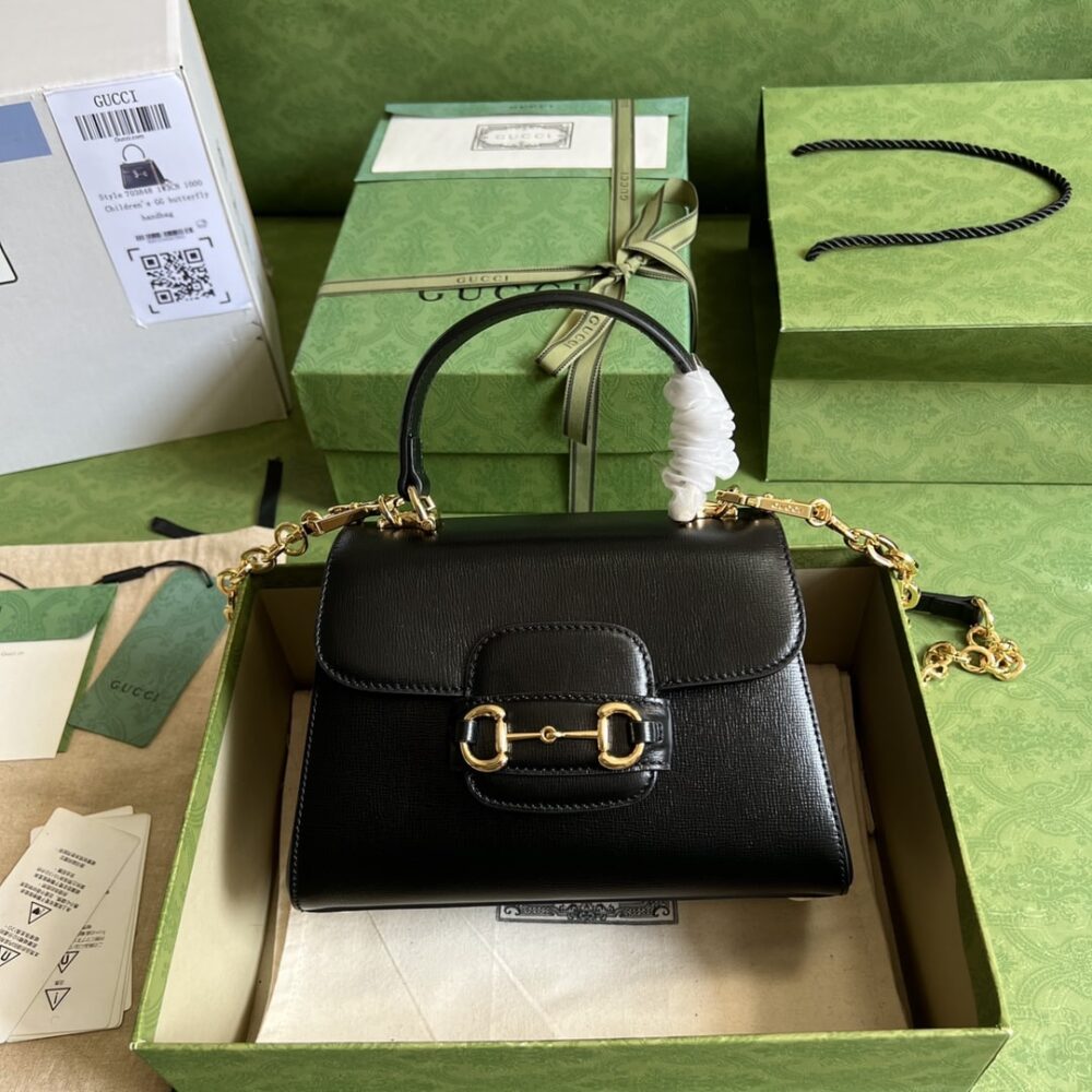 GUCCI HORSEBIT 1955 MINI BAG BLACK 22CM  703848 AAA7G 1000 - Image 10