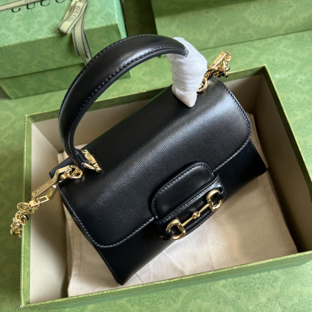 GUCCI HORSEBIT 1955 MINI BAG BLACK 22CM  703848 AAA7G 1000 - Image 5