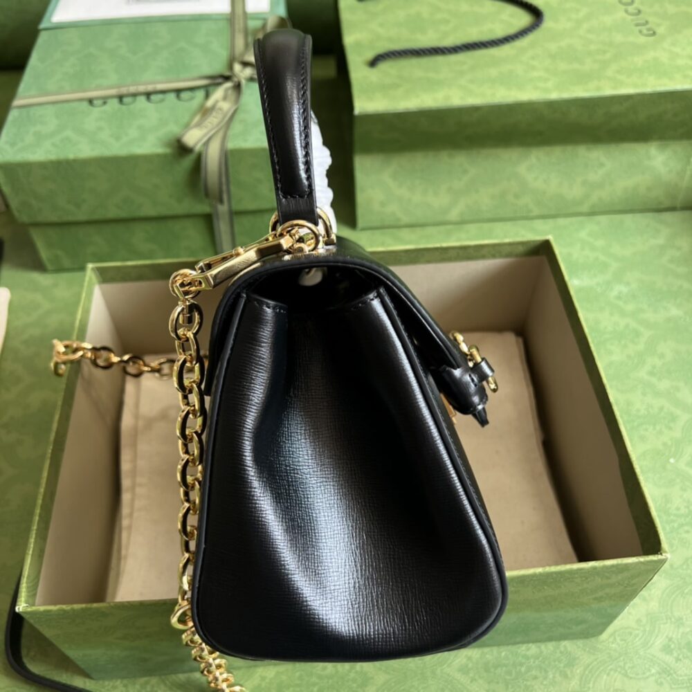 GUCCI HORSEBIT 1955 MINI BAG BLACK 22CM  703848 AAA7G 1000 - Image 7