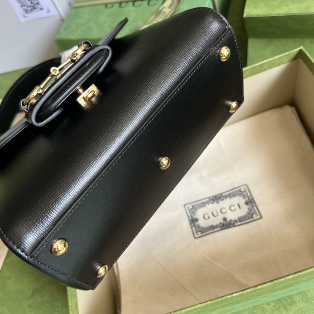 GUCCI HORSEBIT 1955 MINI BAG BLACK 22CM  703848 AAA7G 1000 - Image 8