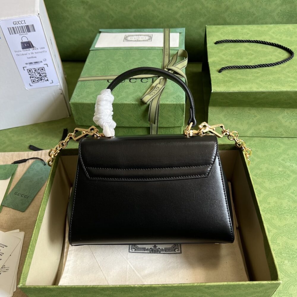 GUCCI HORSEBIT 1955 MINI BAG BLACK 22CM  703848 AAA7G 1000 - Image 9