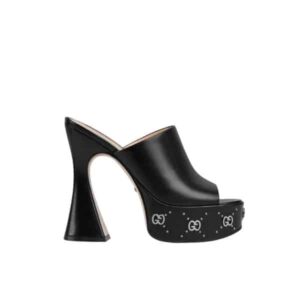 GUCCI WOMEN'S PLATFORM SLIDE SANDAL BLACK 740426 C9D00 1000