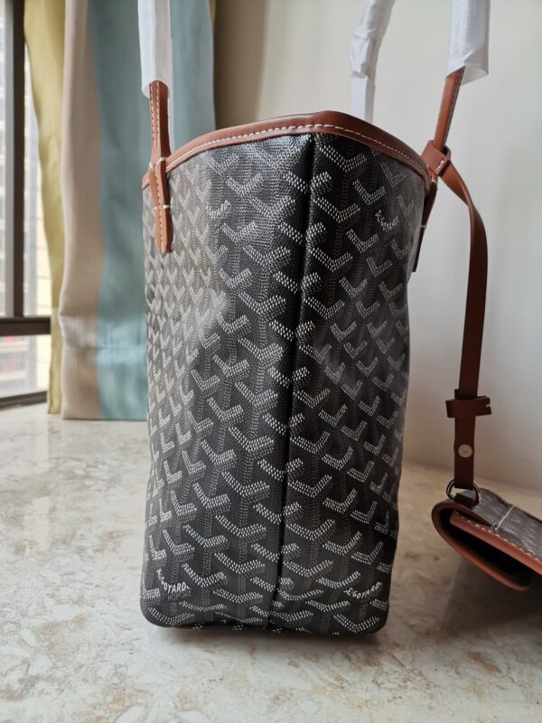GOYARD ANJOU PM BAG BLACK TAN 40CM ANJOUSPMLCG03TY01P - Image 7