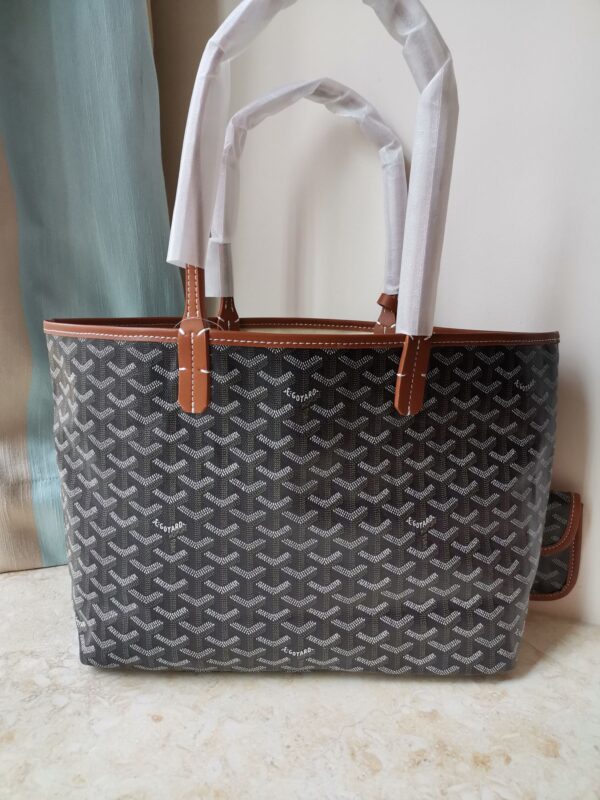 GOYARD ANJOU PM BAG BLACK TAN 40CM ANJOUSPMLCG03TY01P - Image 8