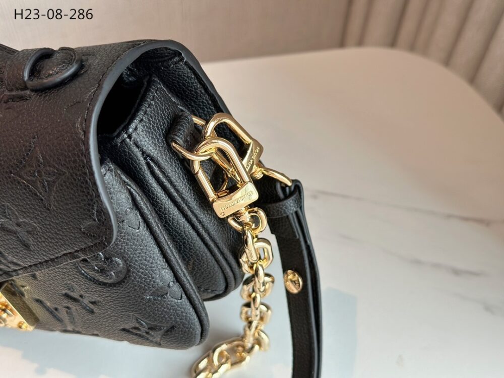 LOUIS VUITTON POCHETTE MÉTIS EAST WEST BAG BLACK 21CM M46595 - Image 6
