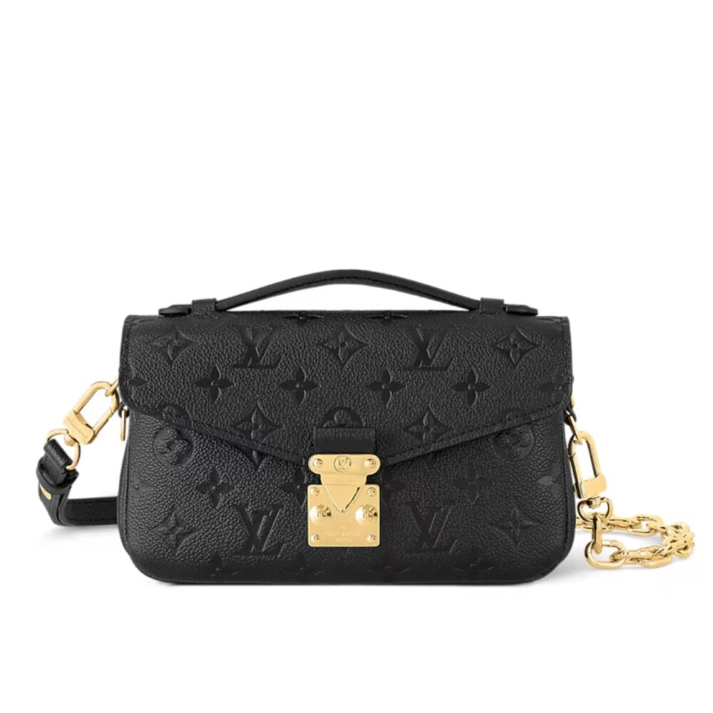 Louis Vuitton Pochette M&eacute;tis East West Bag Black 21Cm M46595