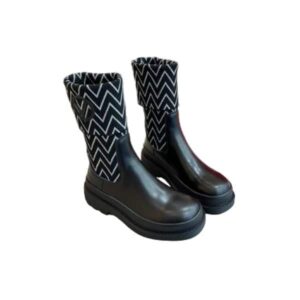 VALENTINO GARAVANI COMBAT SOCK SHAPED BOOTS BLACK