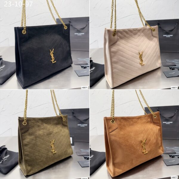 SAINT LAURENT MEDIUM NIKI SHOPPING BAG GREEN 33CM - Image 3