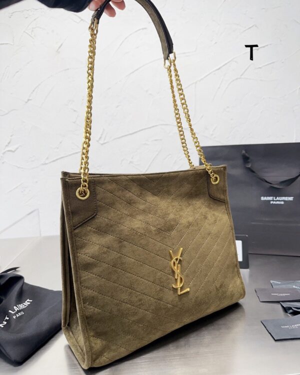 SAINT LAURENT MEDIUM NIKI SHOPPING BAG GREEN 33CM - Image 2