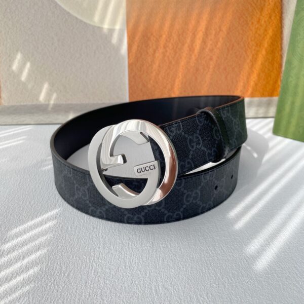 GUCCI GG SUPREME BELT WITH G BUCKLE BLACK 40MM - Image 4