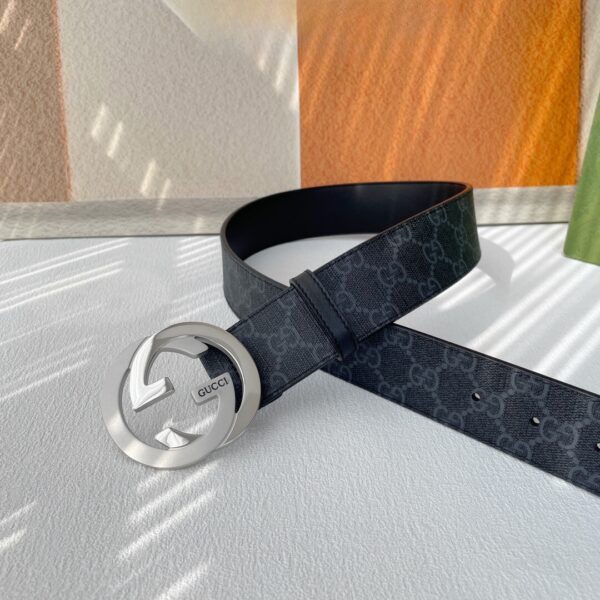 GUCCI GG SUPREME BELT WITH G BUCKLE BLACK 40MM - Image 5