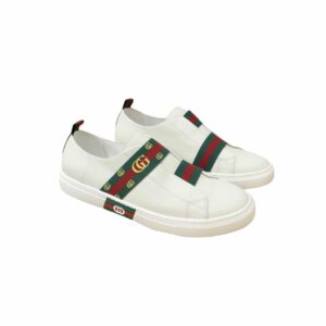 GUCCI GG SLIP ON SNEAKER LEATHER WHITE