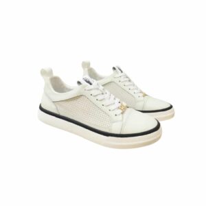 Gucci Men’S Platform Sneaker Leather White With Black Edge