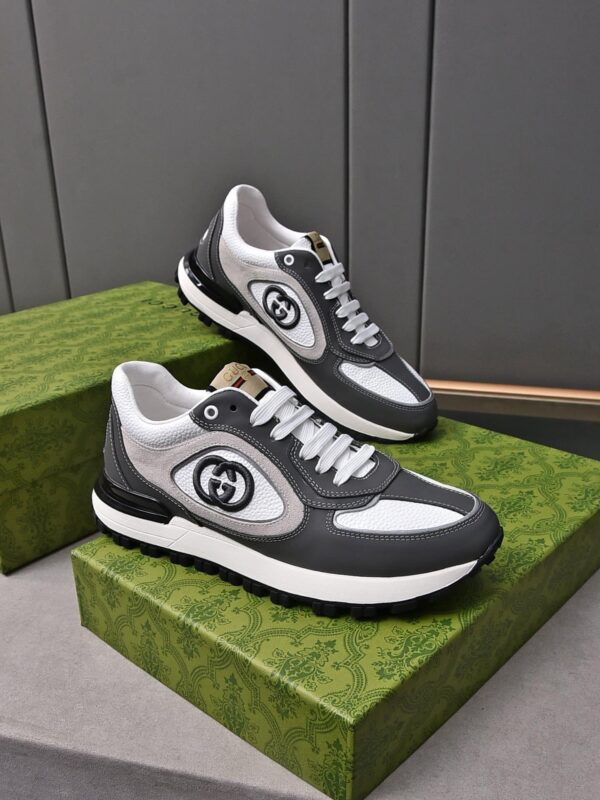 GUCCI DOUBLE G MEN'S RUN SNEAKER GRAY - Image 6