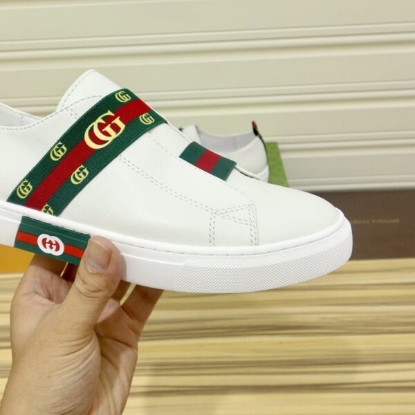 GUCCI GG SLIP ON SNEAKER LEATHER WHITE - Image 5