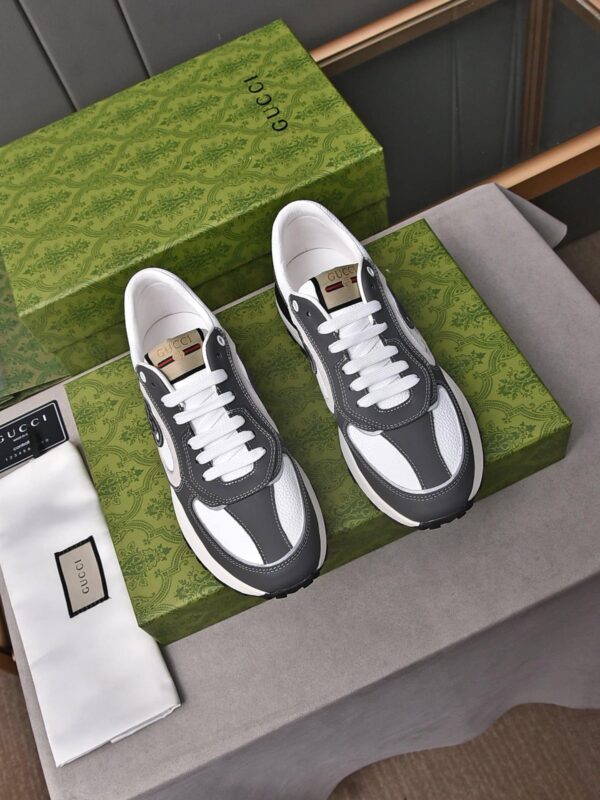 GUCCI DOUBLE G MEN'S RUN SNEAKER GRAY - Image 4