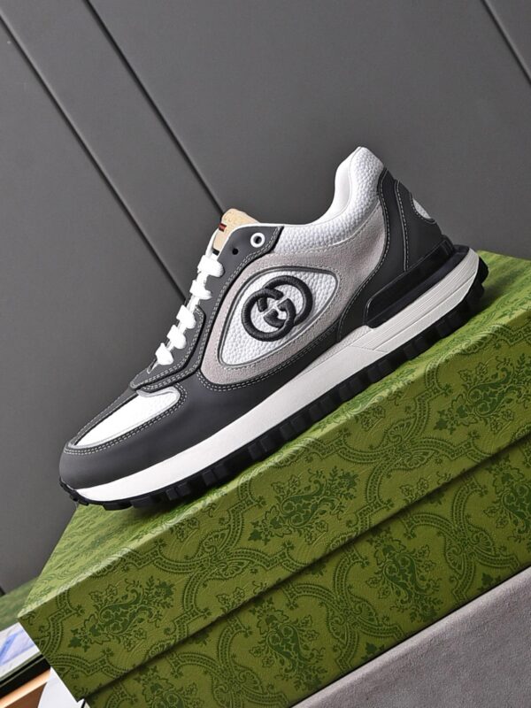 GUCCI DOUBLE G MEN'S RUN SNEAKER GRAY - Image 3