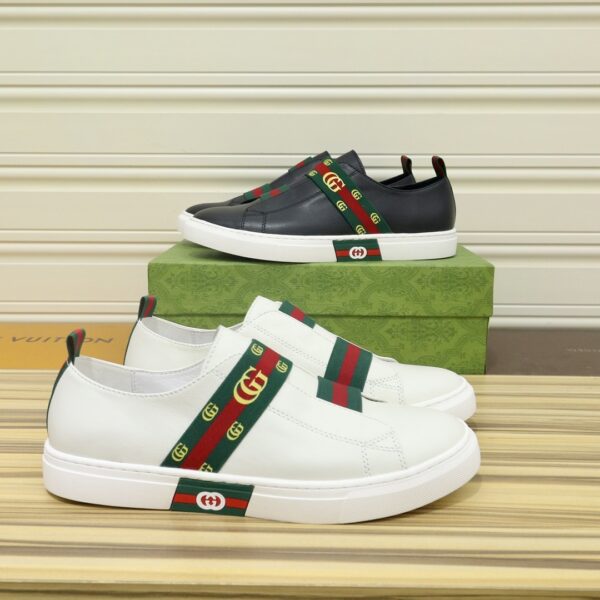 GUCCI GG SLIP ON SNEAKER LEATHER WHITE - Image 3