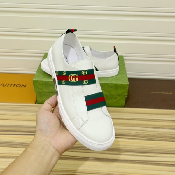 GUCCI GG SLIP ON SNEAKER LEATHER WHITE - Image 2
