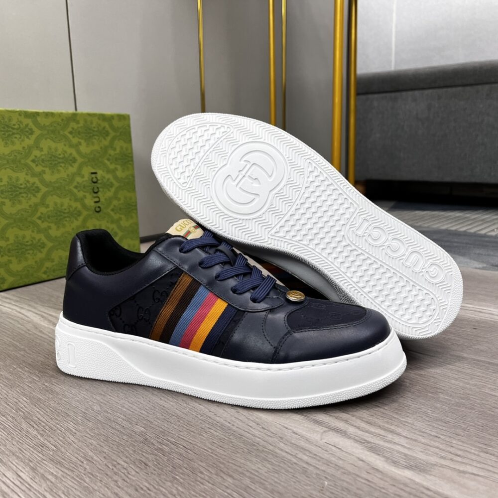 GUCCI SNEAKER MULTICOLOR SIDE BANDS NAVY BLUE - Image 2