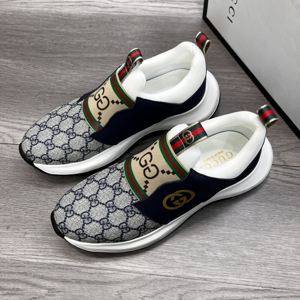 GUCCI SNEAKER GG CANVAS BLUE WHITE - Image 4