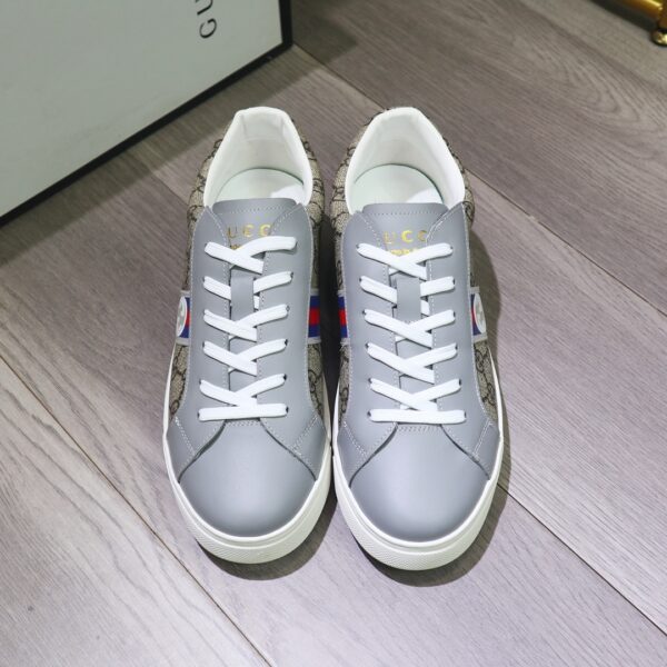 GUCCI GG SUPREME SNEAKER BEIGE GG BLUE AND ORANGE WEB - Image 7