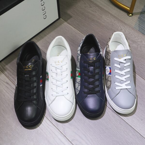 GUCCI GG SUPREME SNEAKER BEIGE GG BLUE AND ORANGE WEB - Image 9