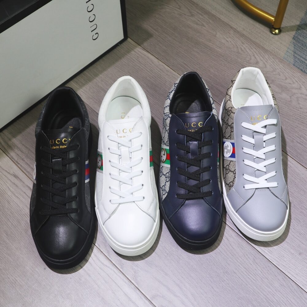 GUCCI GG SUPREME SNEAKER BLACK GG BLUE AND ORANGE WEB - Image 8