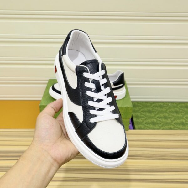 GUCCI GG MEN'S SNEAKERS LEATHER BLACK AND WHITE - Image 4