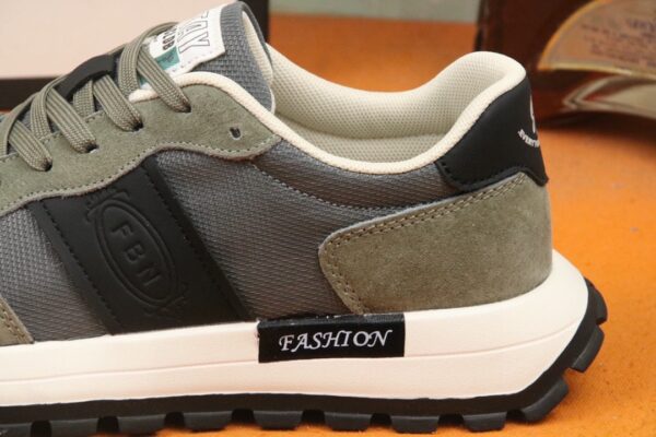 GUCCI MEN'S SNEAKER LOW TOP GREY AND GREEN - Image 6