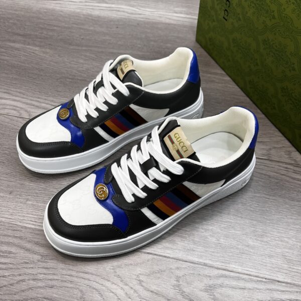 GUCCI SNEAKER MULTICOLOR SIDE BANDS BLACK WHITE - Image 3