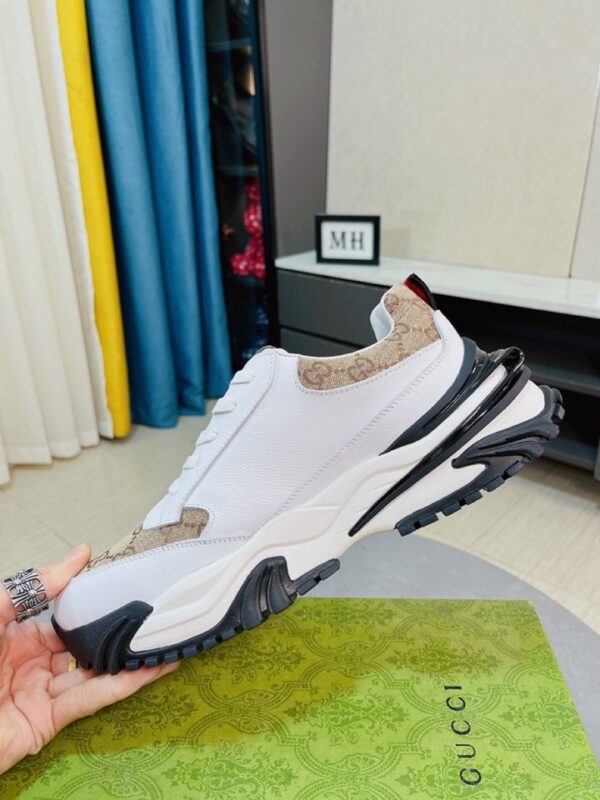 GUCCI GC RHYTHON LEATHER SNEAKER WHITE - Image 5