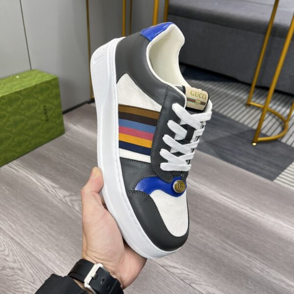 GUCCI SNEAKER MULTICOLOR SIDE BANDS BLACK WHITE - Image 8