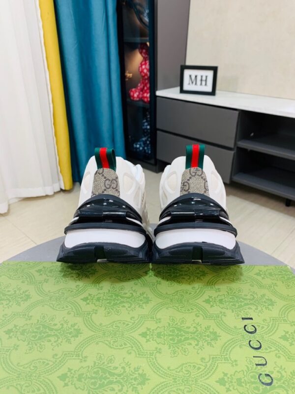 GUCCI GG MEN’S SNEAKER RUBBER LEATHER WHITE - Image 6