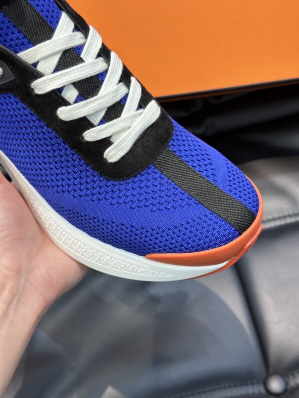 HERMES HEROS SNEAKER BLUE ORANGE H232985ZH7T400 - Image 2