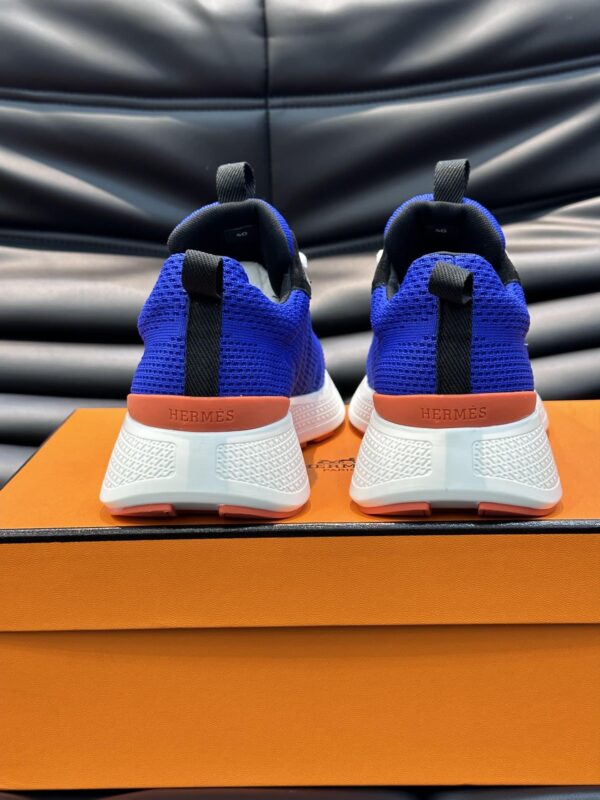 HERMES HEROS SNEAKER BLUE ORANGE H232985ZH7T400 - Image 3