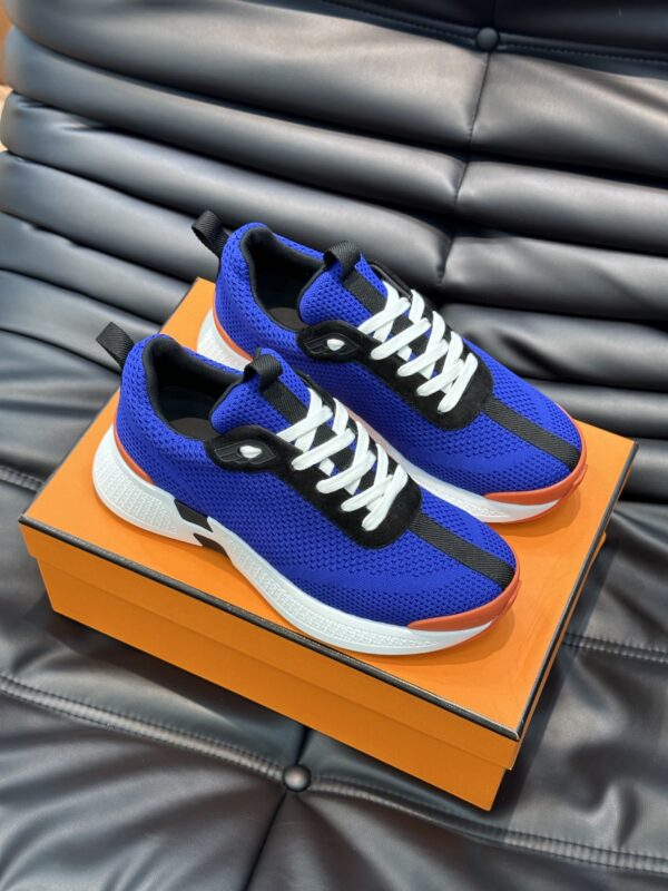 HERMES HEROS SNEAKER BLUE ORANGE H232985ZH7T400 - Image 5