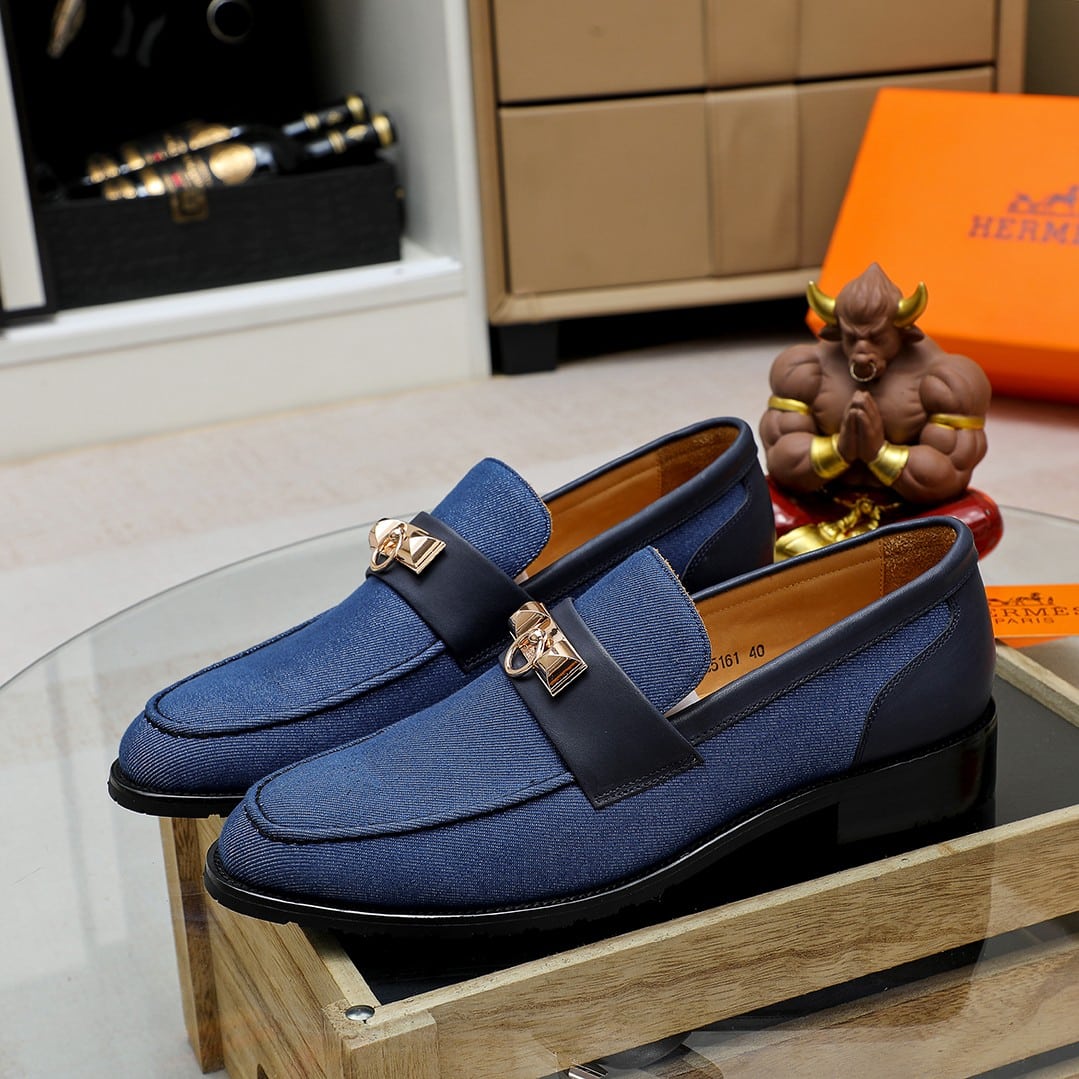 HERMES BLAISE LOAFER BLUE - Image 9