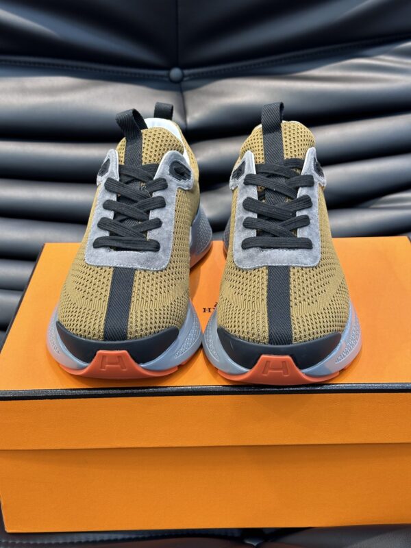 HERMES HEROS SNEAKER KHAKI GRAY H232985ZH1R400 - Image 3