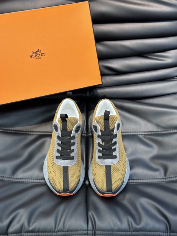 HERMES HEROS SNEAKER KHAKI GRAY H232985ZH1R400 - Image 10