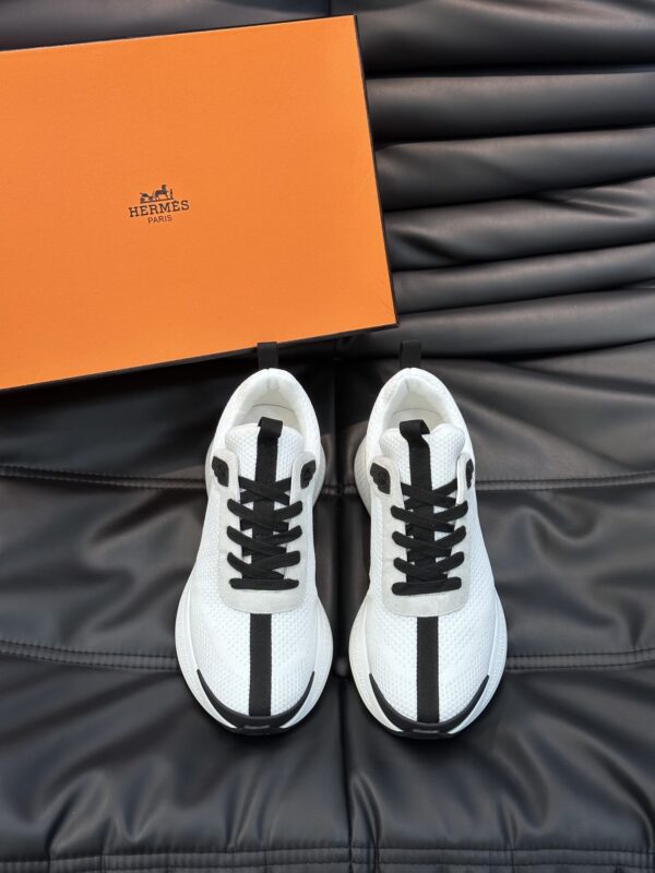 HERMES HEROS SNEAKER BLACK WHITE H232985ZH90400 - Image 10