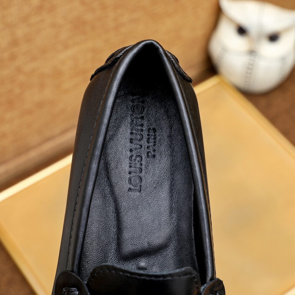 LOUIS VUITTON LOAFER MATTE LEATHER WITH LV LOGO IN BLACK - Image 7