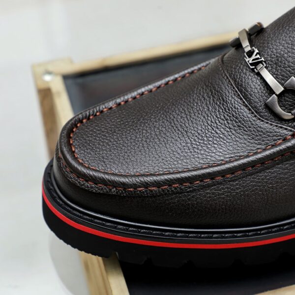 LOUIS VUITTON SOULIERS CLUB LOAFERS BLACK RED - Image 4