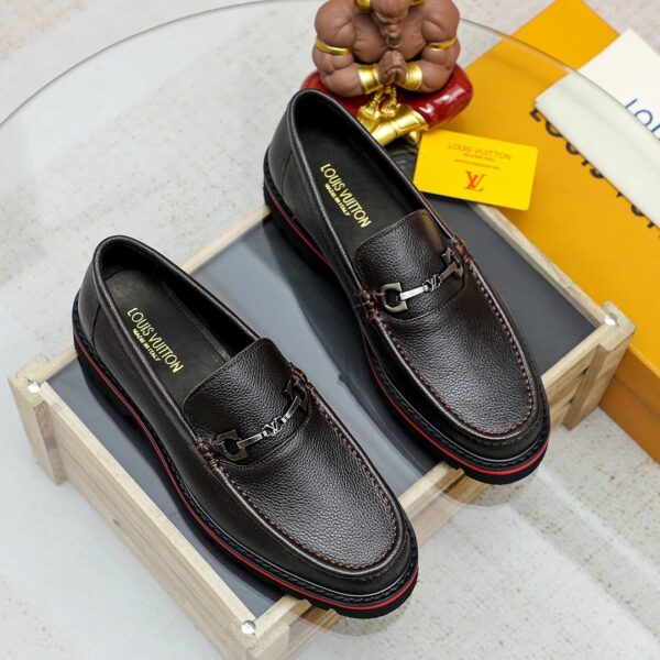 LOUIS VUITTON SOULIERS CLUB LOAFERS BLACK RED - Image 10