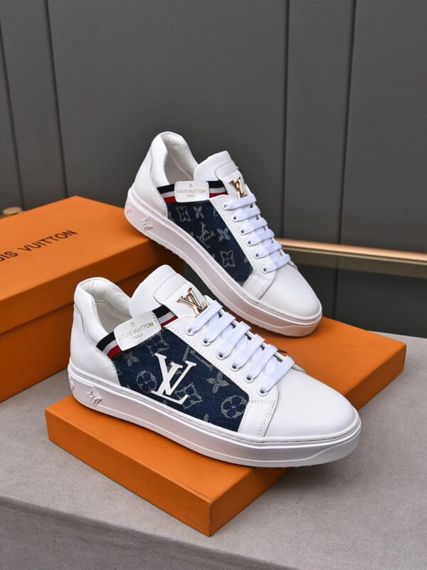 LOUIS VUITTON TRAINER WHITE DENIM - Image 7